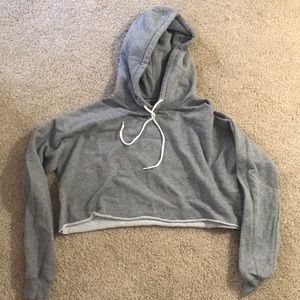 Grey crop hoodie